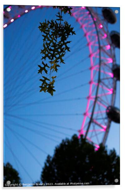 London Eye Frame  Acrylic by Benjamin Brewty