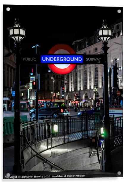 Piccadilly Station  Acrylic by Benjamin Brewty