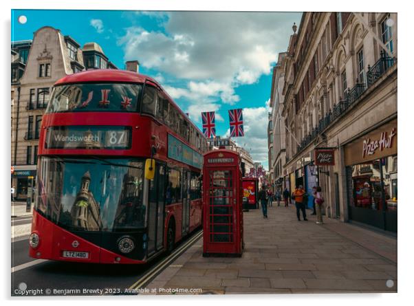 London Street photography Acrylic by Benjamin Brewty