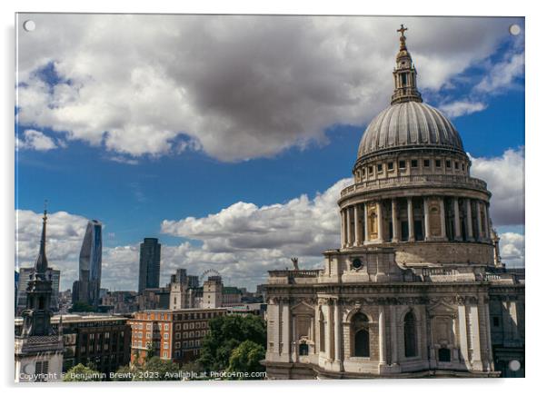 A London View Acrylic by Benjamin Brewty