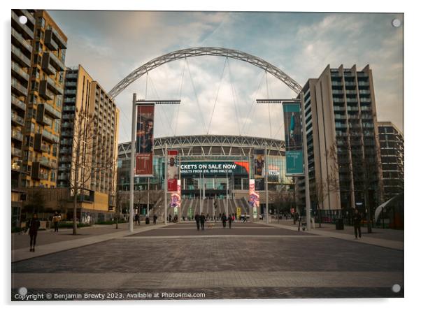 Wembley Stadium  Acrylic by Benjamin Brewty