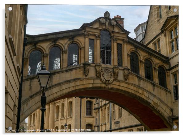 Bridge of Sighs Acrylic by Benjamin Brewty