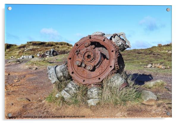 Bleaklow Plane Crash site, Peak District Acrylic by Gemma De Cet