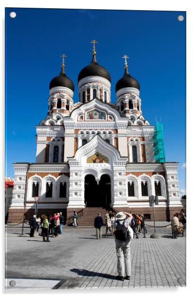 Russian Orthodox Cathedral Alexander Nevsky, Tallinn, Estonia Acrylic by Fabrizio Troiani