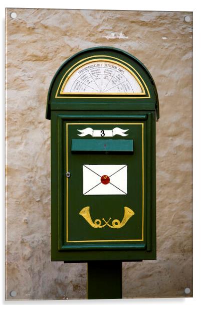Old Estonian mailbox, Tallinn, Estonia Acrylic by Fabrizio Troiani