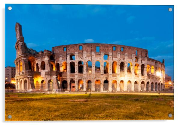View of the Colosseum Acrylic by Fabrizio Troiani