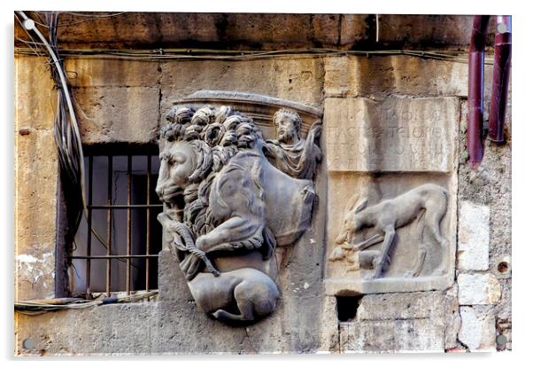 Roman high relief  Acrylic by Fabrizio Troiani