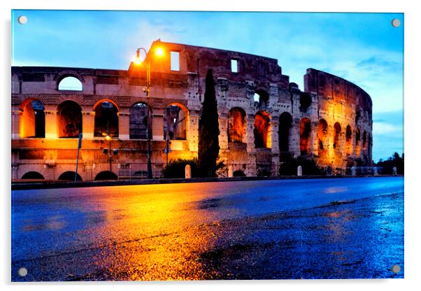 View of the Colosseum  Acrylic by Fabrizio Troiani