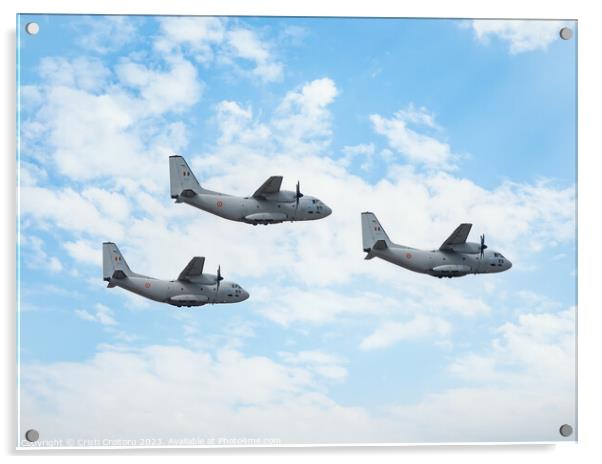C-27J Spartan military transport aircraft Acrylic by Cristi Croitoru