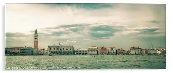 Grand Canal in Venice, Italy. Acrylic by Cristi Croitoru