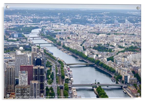 Aerial view of Paris from top Acrylic by Sebastian Radu