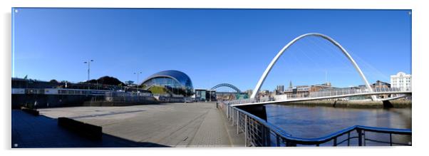 Gateshead Millennium Bridge Pano Acrylic by Steve Smith