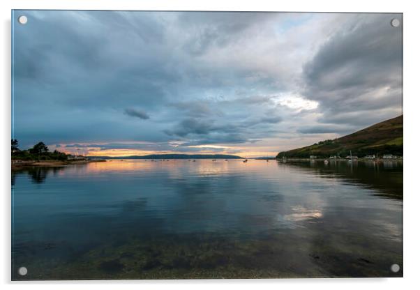 Majestic Sunset at Lochranza Acrylic by Steve Smith