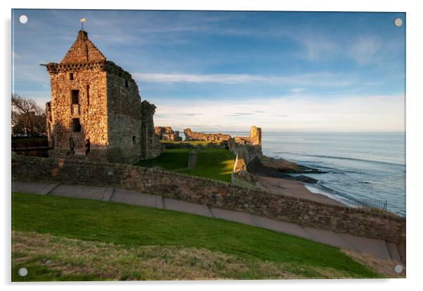 St Andrews Castle Acrylic by Steve Smith