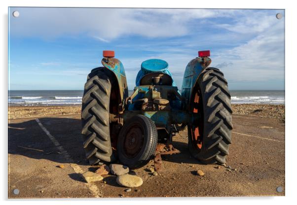 Saltburn Tractor Acrylic by Steve Smith