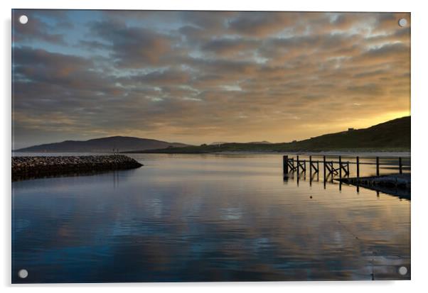 Eriskay Sunset Acrylic by Steve Smith