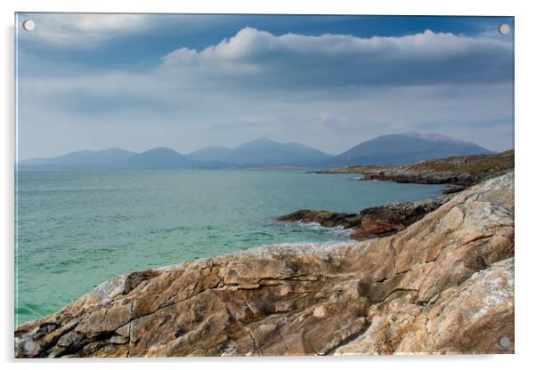 Views From Luskentyre Acrylic by Steve Smith