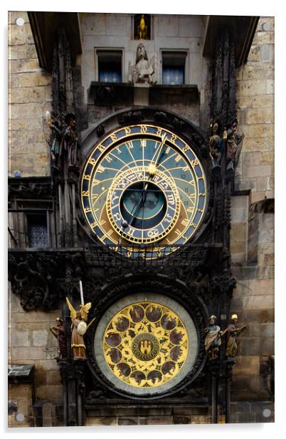 Prague Astronomical Clock Acrylic by Steve Smith
