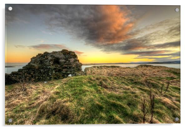 Lindisfarne Sunrise Acrylic by Steve Smith