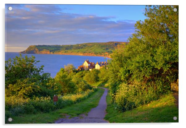 Robin Hoods Bay North Yorkshire Acrylic by Steve Smith