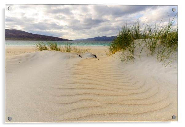A Serene Escape Luskentyre Beach Acrylic by Steve Smith