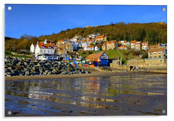 Runswick Bay North Yorkshire Acrylic by Steve Smith