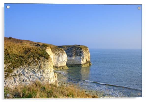 Selwicks Bay Flamborough East Yorkshire Acrylic by Steve Smith