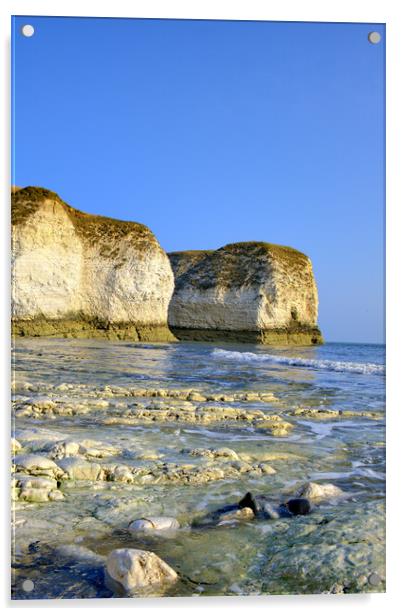 Selwicks Bay Flamborough East Yorkshire Acrylic by Steve Smith