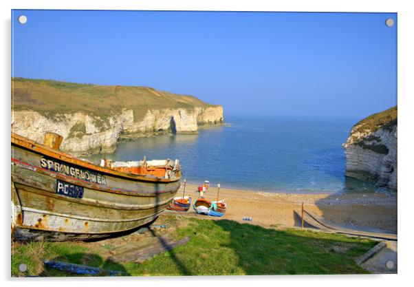 North Landing Flamborough Acrylic by Steve Smith