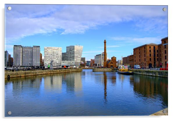 Royal Albert Docks Liverpool  Acrylic by Steve Smith