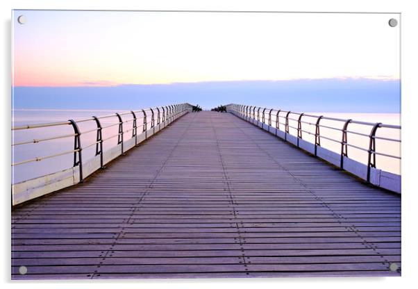 Saltburn By The Sea Pier Acrylic by Steve Smith