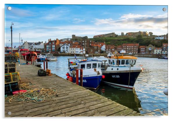 Whitby Fishing Acrylic by Steve Smith