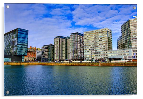 Majestic Liverpool Docks Acrylic by Steve Smith
