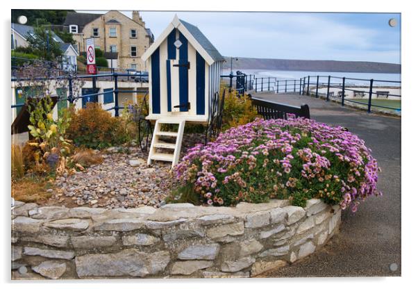 Victorian Bathing Machine Filey Acrylic by Steve Smith