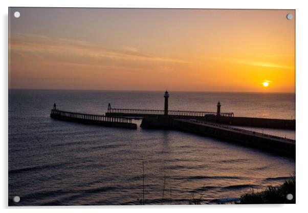 Whitby Sunrise Acrylic by Steve Smith