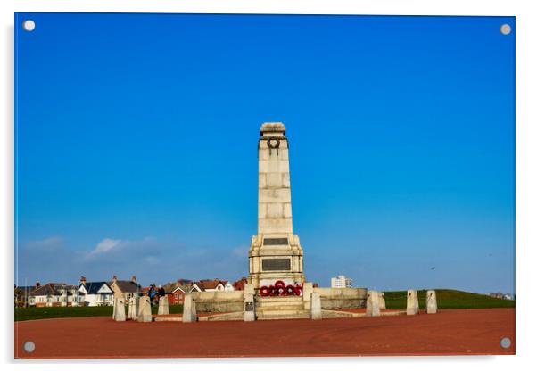 Whitley Bay War Memorial Acrylic by Steve Smith