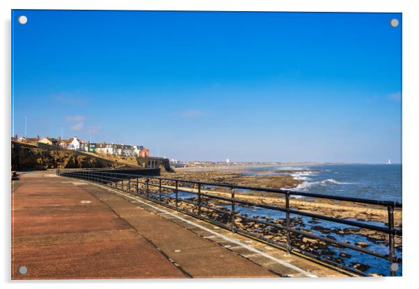 Whitley Bay Beach Acrylic by Steve Smith