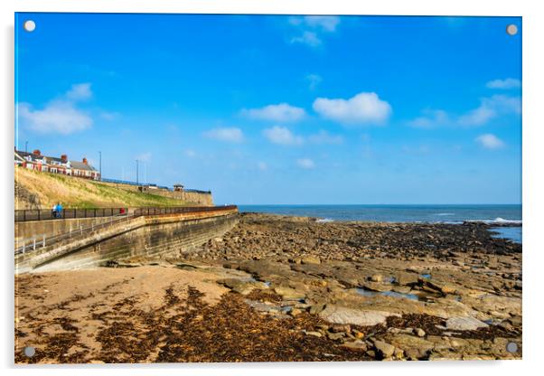 Whitley Bay Beach Acrylic by Steve Smith