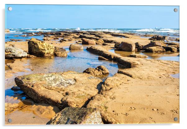 Longsands Beach Tynemouth Acrylic by Steve Smith