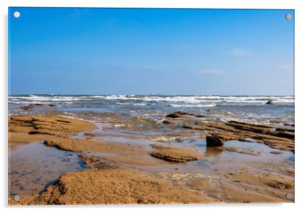 Longsands Beach Tynemouth Acrylic by Steve Smith