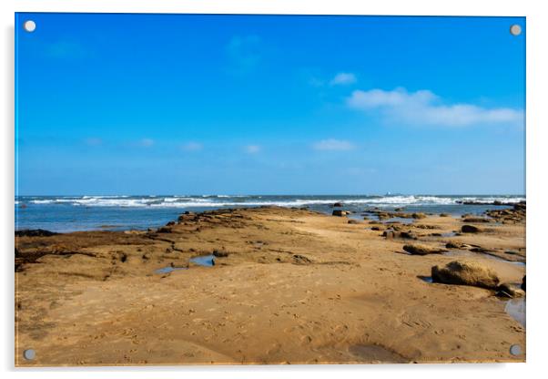 A Serene Escape on Longsands Beach Acrylic by Steve Smith