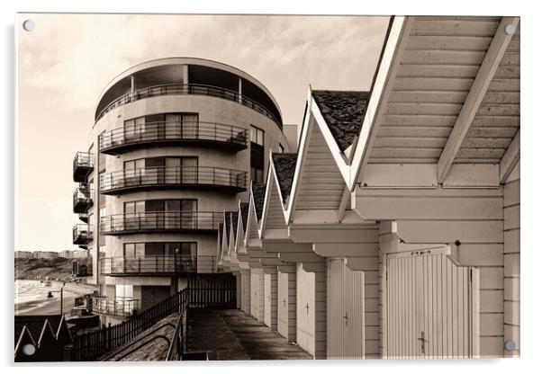 North Bay Scarborough Beach Huts Acrylic by Steve Smith