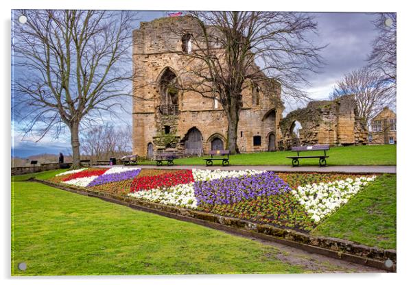 Springtime Splendour at Knaresborough Castle Acrylic by Steve Smith