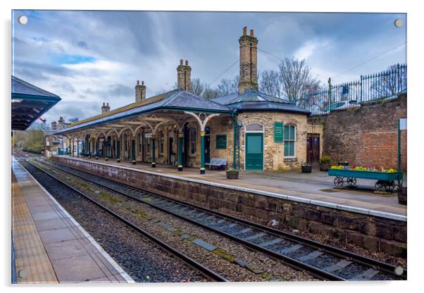 Knaresborough Railway Station Acrylic by Steve Smith