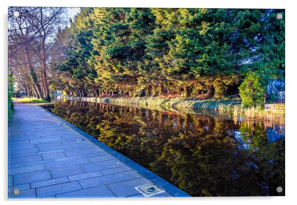 A Serene Journey Through Ripon Canal Acrylic by Steve Smith