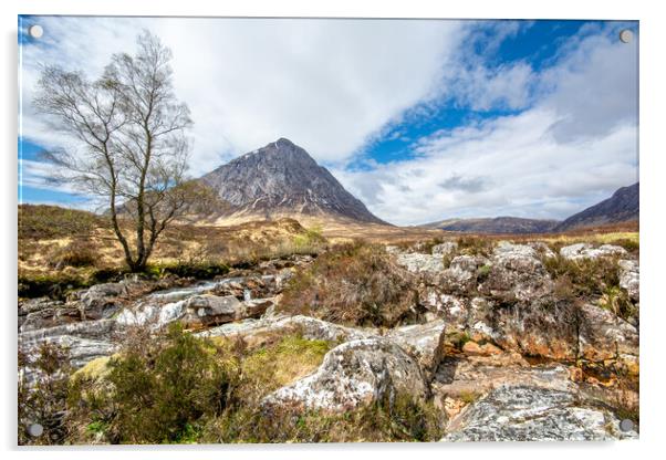 Capturing the Beauty of Scotland's Buachaille Etive Mor Acrylic by Steve Smith