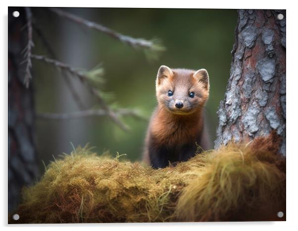 Young Pine Martin Acrylic by Steve Smith