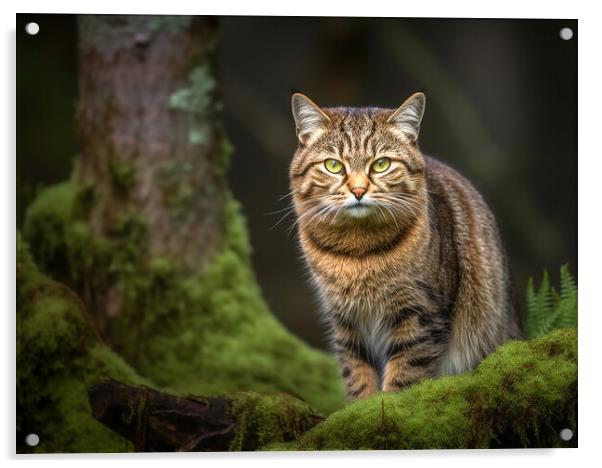 The Scottish Wildcat Acrylic by Steve Smith