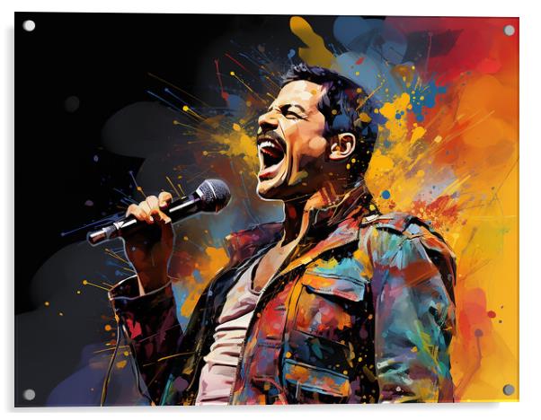 Freddie Mercury Acrylic by Steve Smith