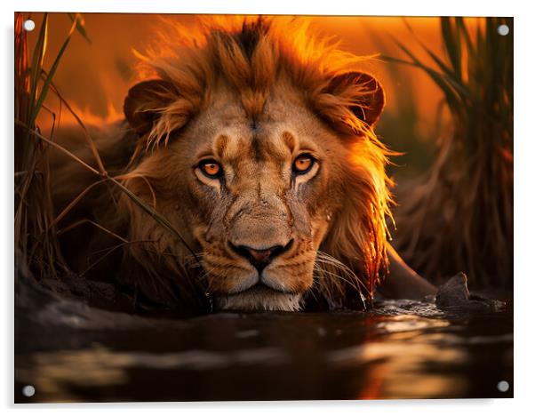 The King Of The Jungle Acrylic by Steve Smith